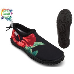 Chaussons Noir Fleur