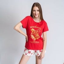 Pyjama D'Été Harry Potter Rouge Femme Rouge foncé