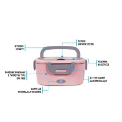 Lunch box N'oveen LB755 Grey Pink