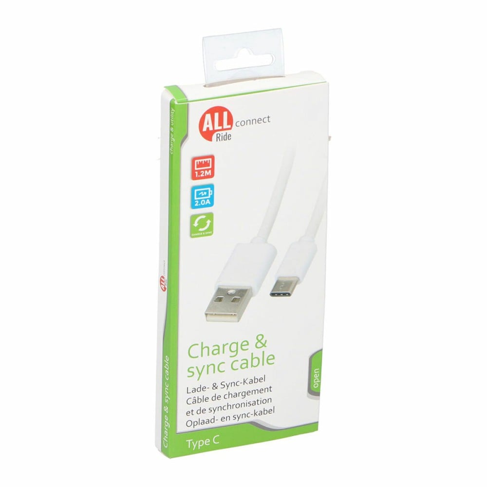 USB-C Cable All Ride White 1,2 m