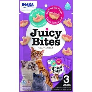 Snack für Katze Inaba Juicy Bites 3 x 11,3 g Meeresfrüchte