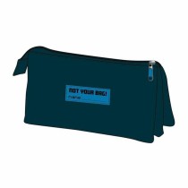 Trousse Fourre-Tout Triple Sonic Bleu foncé 11,5 x 2 x 22,5 cm