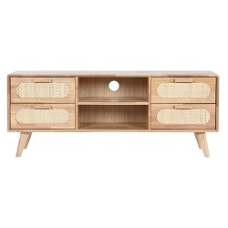 TV furniture Home ESPRIT Natural Metal Rubber wood 120 x 30 x 48 cm