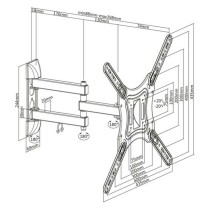 TV Wandhalterung mit Arm TooQ LP6055TN-B 23"-55" 23" 30 Kg