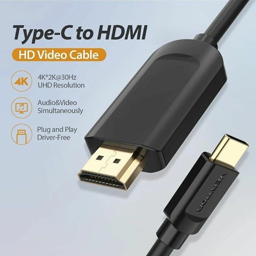 HDMI Kabel Vention CGUBH 2 m Schwarz Gold