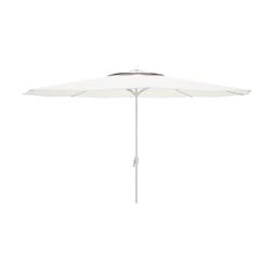 "Marbueno Parasol Acier 8 Baleines D270 cm Polyester Blanc Jardin, Piscine et Terrasse 10187"