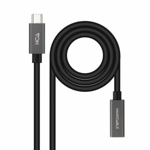 USB-C Extension Cable NANOCABLE 10.01.4401-L150 Black 1,5 m (1 Unit)