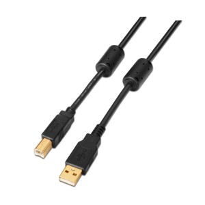 Câble USB A vers USB B Aisens A101-0011 Noir 5 m