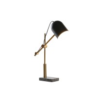 Lampe de bureau DKD Home Decor Noir Gris Doré Métal 60 W 220 V 45 x 45 x 70 cm