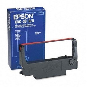 Original Dot Matrix Tape Epson ERC-38BR Black Red