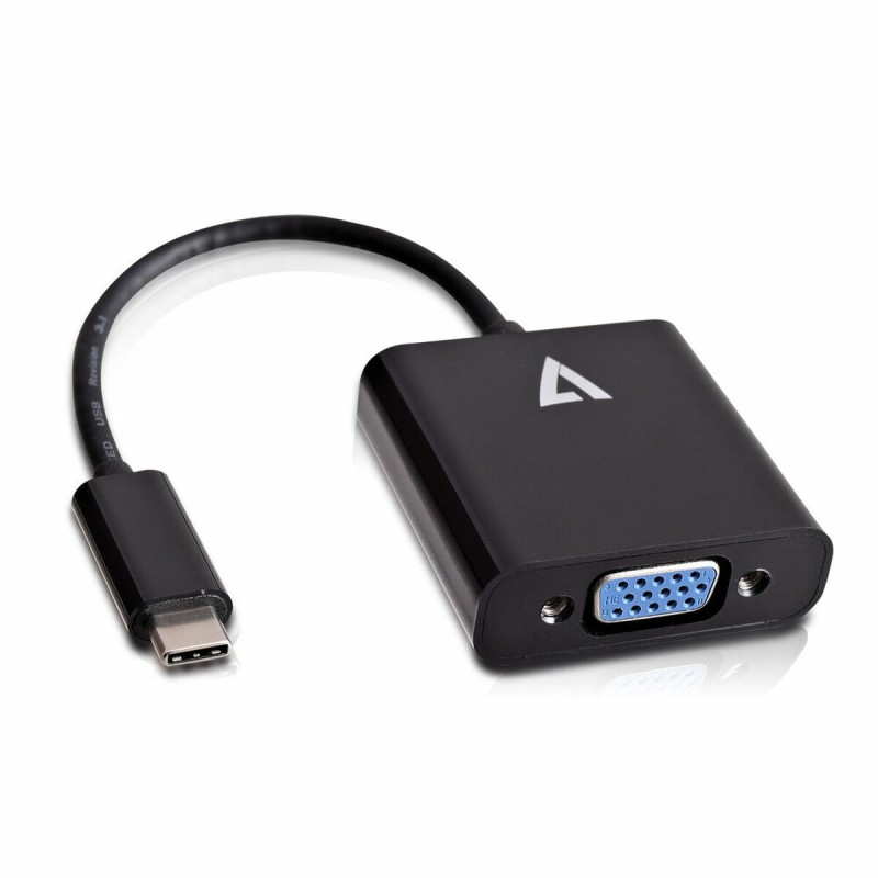 Adaptateur USB C vers VGA V7 V7UCVGA-BLK-1E       Noir