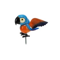 Dekorative Gartenfigur Progarden Metall Vogel 12,5 x 14 x 67 cm Blumentopf