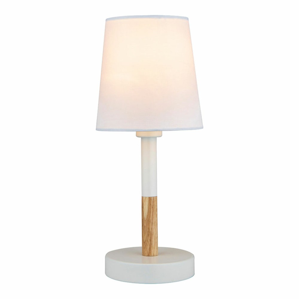 Lampe de bureau EDM 32016 Blanc Bois Acier 40 W 220-240 V Ø 13 x 32 cm