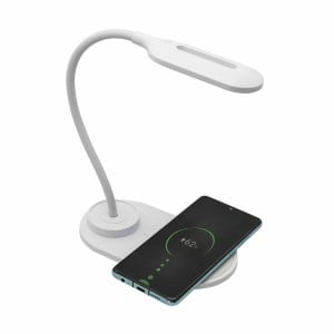 Lampe LED avec chargeur sans fil pour Smartphones Denver Electronics LQI-55 Blanc 5 W (2700k) (6500 K)