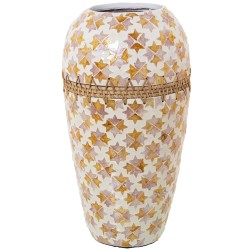 Vase Alexandra House Living Nacre noire 22 x 22 x 41 cm