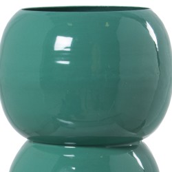 Vase Alexandra House Living Dunkelgrün Metall 14 x 14 x 27 cm