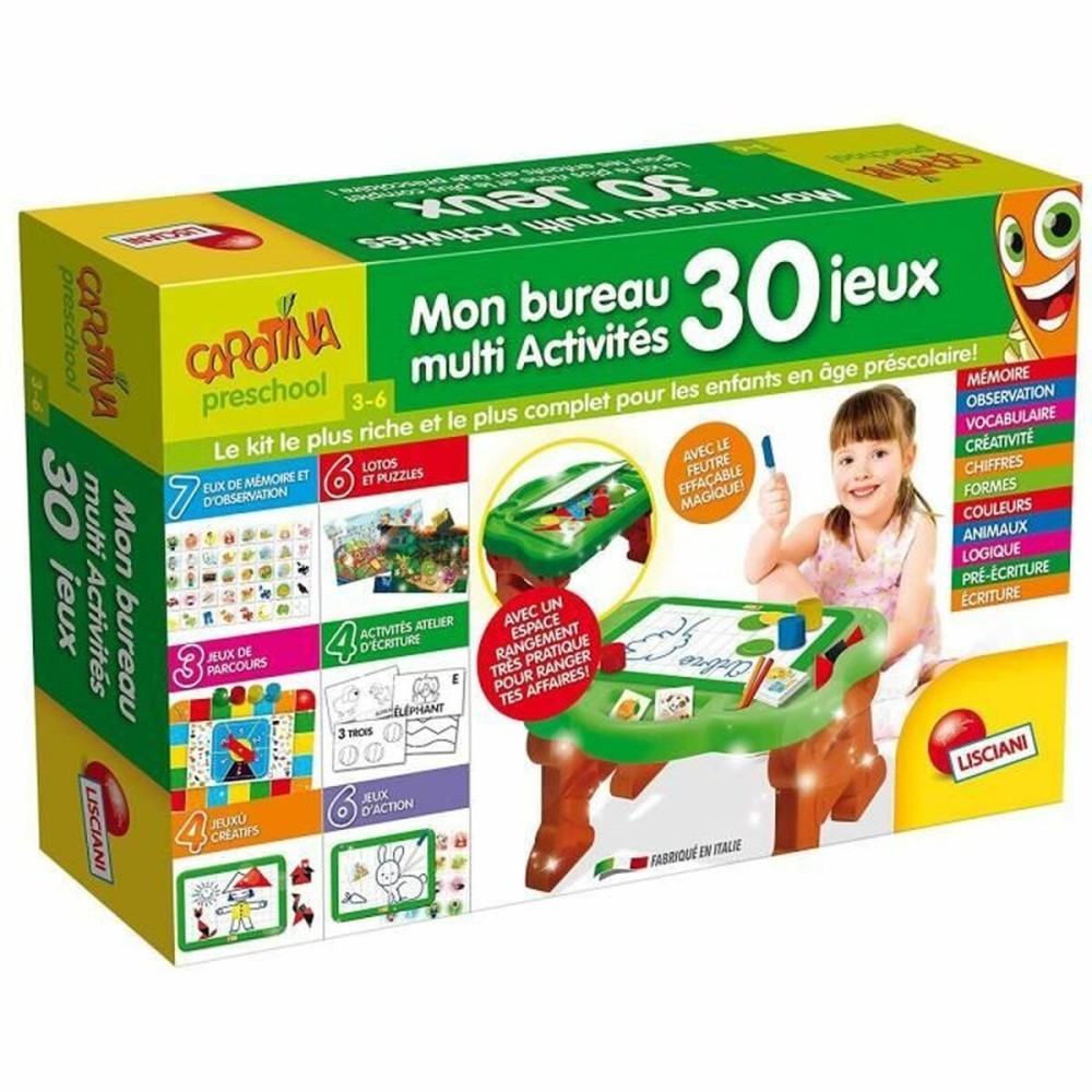 Educational Game Lisciani Giochi Carotina educational desk 30 fun learning games (FR)