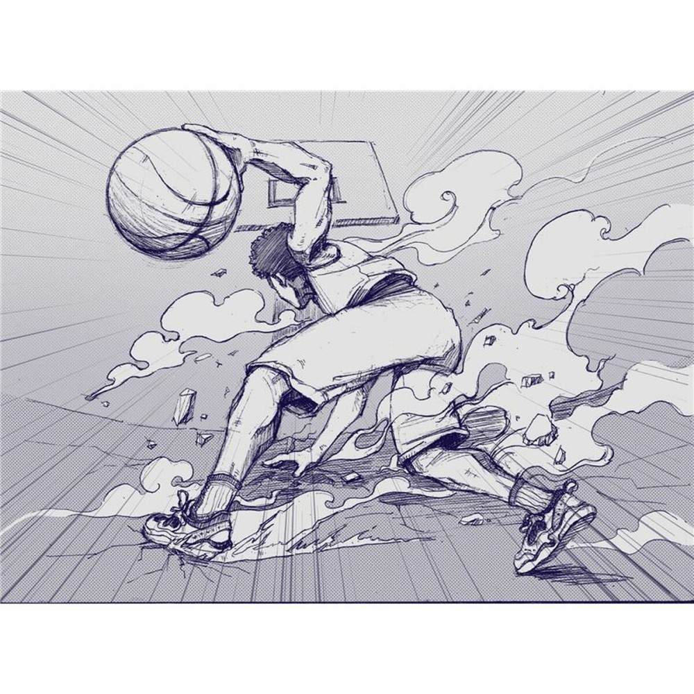 Ballon de basket Spalding Sketch Dribble Noir Caoutchouc (Taille 7)