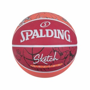 Basketball Ball Spalding Sketch Dribble Red Natural rubber (Size 7)