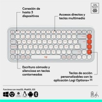 Clavier Logitech Pop Icon Blanc Espagnol Qwerty QWERTY