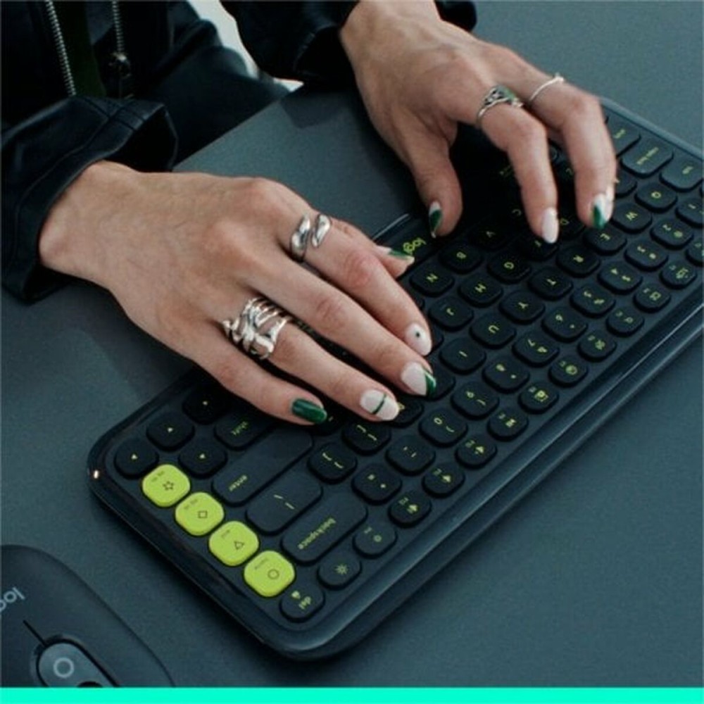 Tastatur Logitech Pop Icon Weiß Qwerty Spanisch QWERTY