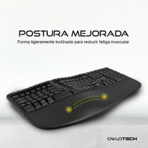 Tastatur mit Maus Owlotech EK500 Schwarz