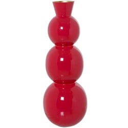 Vase Alexandra House Living Rouge Métal 17 x 17 x 45 cm