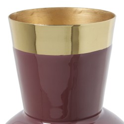 Vase Alexandra House Living Violet Golden Metal 15 x 15 x 28 cm