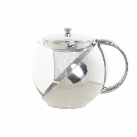 Teapot DKD Home Decor Silver Stainless steel Crystal Plastic 18 x 13 x 15 cm