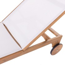 Sun-lounger Nina White 200 x 65 x 36 cm