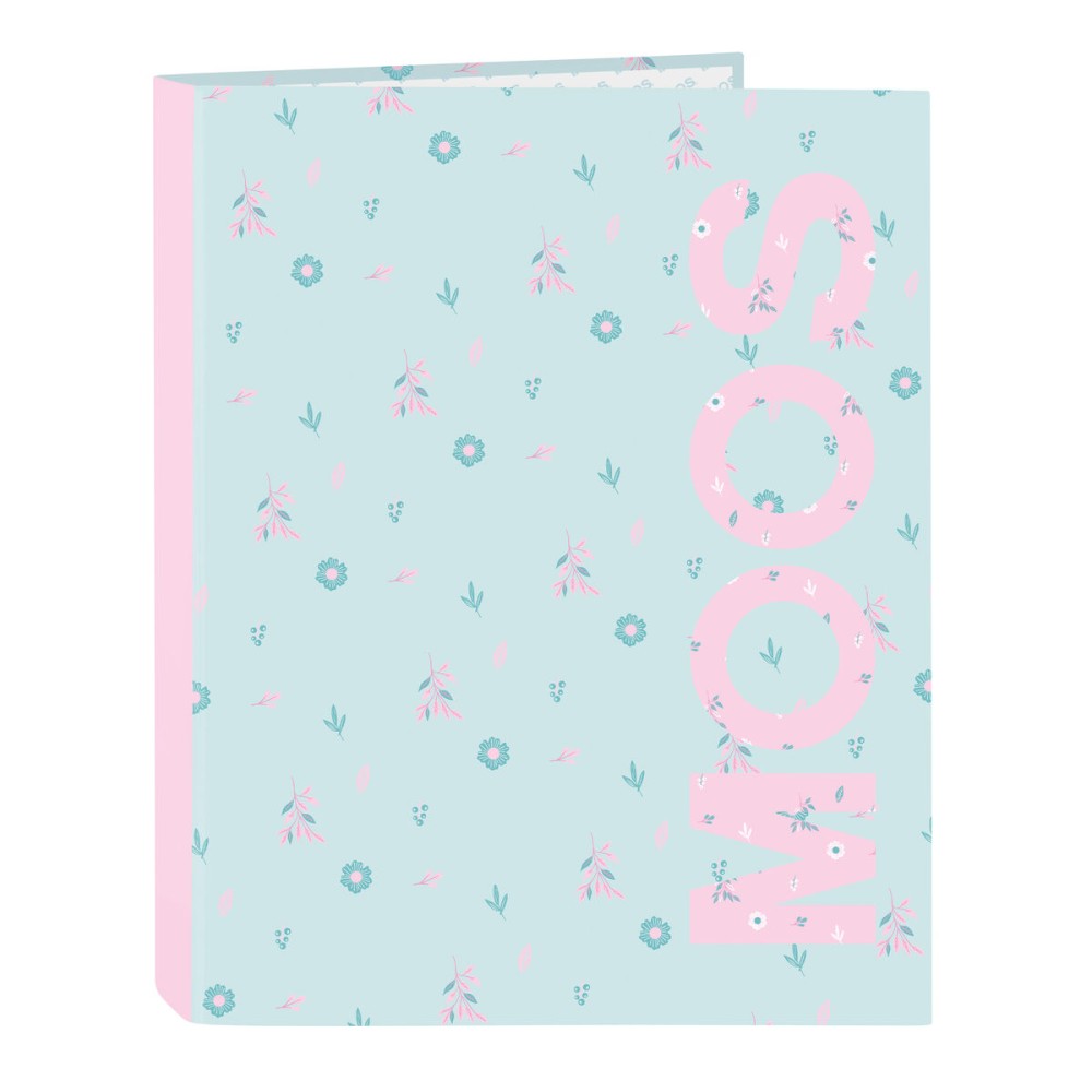 Ring binder Moos Garden Turquoise 26,5 x 33 x 4 cm