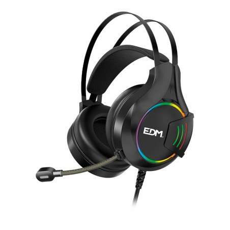 Gaming Headset mit Mikrofon EDM 07752 for players Schwarz