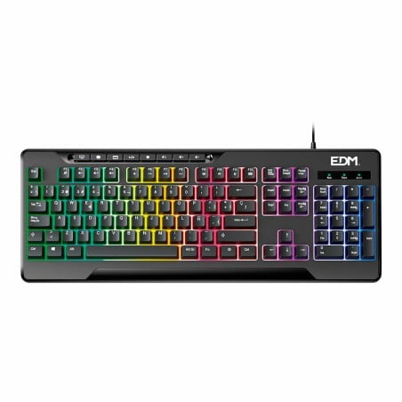 Gaming Keyboard EDM 07751 for players Black Spanish Qwerty