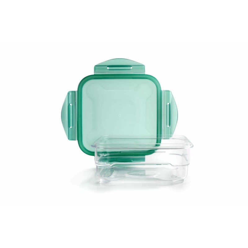 Hermetic Lunch Box Ibili 790408 Crystal 800 ml 15,5 x 15,5 x 7 cm Green