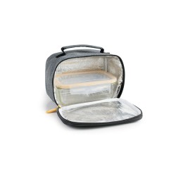 Thermal Breakfast Holder Ibili 753401g Grey Polyester Borosilicate Glass 21 x 13 x 14 cm