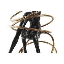 Decorative Figure DKD Home Decor Black Golden Metal Resin Modern (17 x 14 x 42,5 cm)