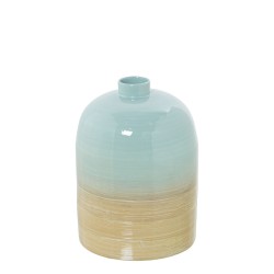 Vase Alexandra House Living Holz Bambus 17 x 17 x 23 cm