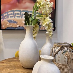 Vase Alexandra House Living Blanc Céramique 29 x 23 x 46 cm