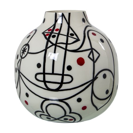 Vase Alexandra House Living Metall Gesicht 20 x 21 x 21 cm