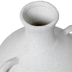 Vase Alexandra House Living Weiß aus Keramik 23 x 28 cm Mit Griffen