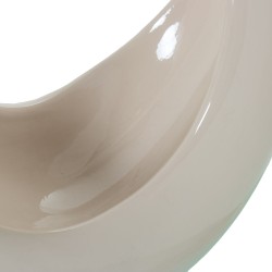 Vase Alexandra House Living Hellgrau aus Keramik 15 x 44 x 31 cm Korb