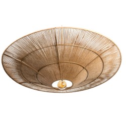 Ceiling Light Romimex Natural Jute Iron 115 x 22 x 115 cm