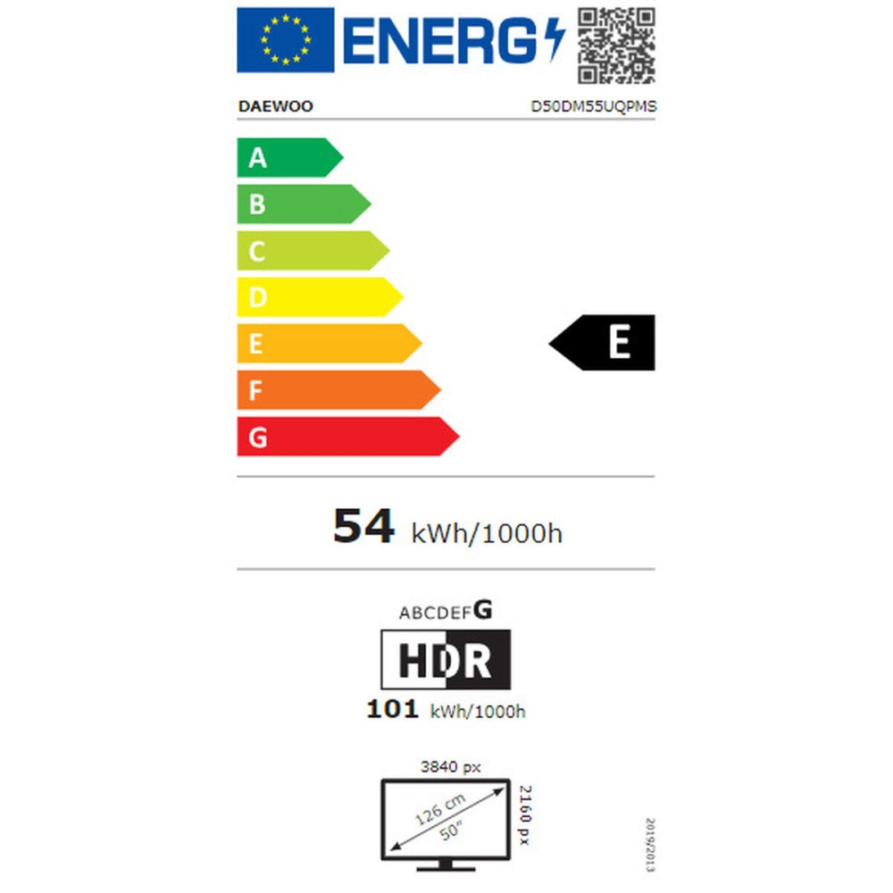 TV intelligente Daewoo D50DM55UQPMS 4K Ultra HD 50"