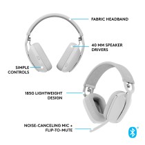 Casques avec Microphone Logitech Blanc