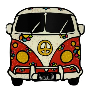 Untersetzer Versa Peace and Love Transporter aus Keramik 20 x 20 cm