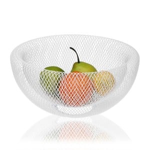 Obstschale Versa Weiß Stahl Eisen (15 cm)