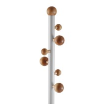 Hat stand Versa Nova White Wood Metal 34,5 x 174,5 x 34,5 cm