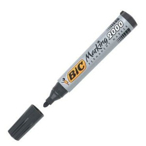 Permanent marker Bic Marking 2000 Black 12 Pieces