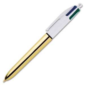 Stift Bic Weiß Gold (12 Stücke)