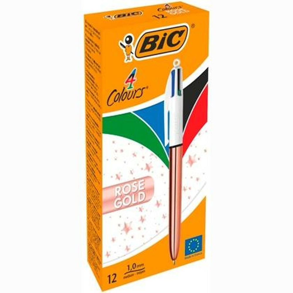 Stift Bic Weiß Rosa (12 Stücke)